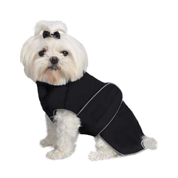Weatherproof Fleece Lined Dog coat Black