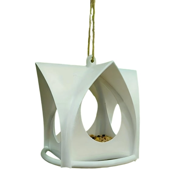 Weatherproof Hanging Bird Feeder with Roof - Outdoor Courtyard Rain Cover Feeder with Drainage Holes, 4.72"x4.65"