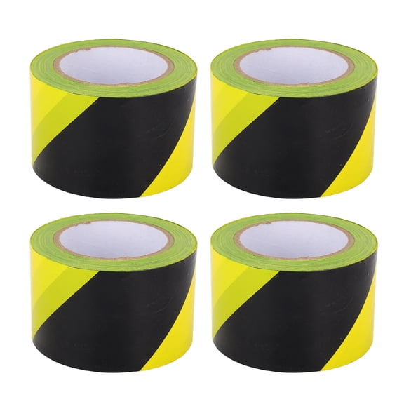 Weatherproof Hazard Barricade Safety Caution Tape for Construction Zones, 4 Rolls / Pack (17.3 x 13.7 x 3.1 inches)