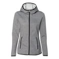 thumbnail image 1 of Weatherproof Heat Last Women's Fleece Tech Full-Zip Hooded Sweatshirt W18700 Heather Storm XL, 1 of 5