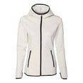 thumbnail image 1 of Weatherproof Heat Last Women's Fleece Tech Full-Zip Hooded Sweatshirt W18700 Oatmeal L, 1 of 5