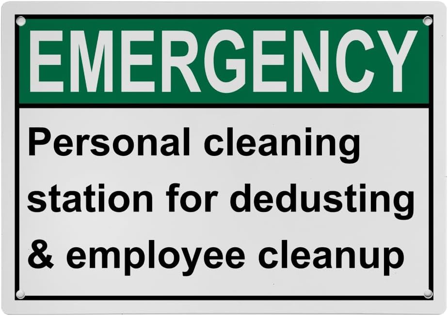 Weatherproof Horizontal ANSI First Aid Sign (Personal cleaning station ...