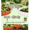 thumbnail image 1 of Weatherproof Imitation Stone Fence Border, Plastic Cobbled Landscape Edging, Interlocking Decorative Panel for Yard Lawn Flower Bed Path Boundary (Red,20Pcs), 1 of 7