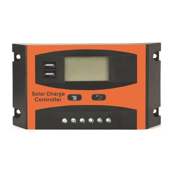 Weatherproof Intelligent Solar Controller 12V 24V Auto Duals USB Ports and LCD Display Regulator For Batteries