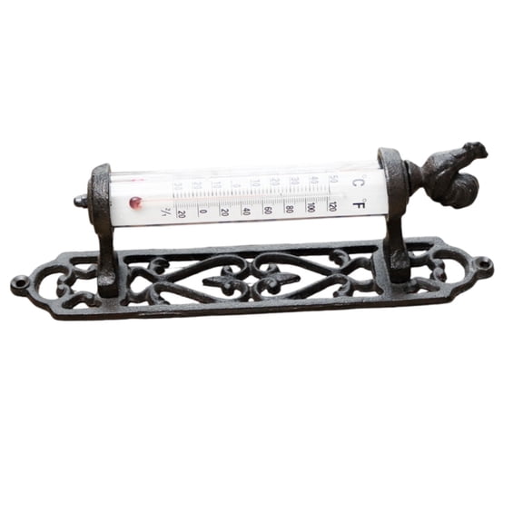 Weatherproof Iron Temperature Meter Vintage Home Decors Tool Rust Resistant Thermometers for Both Interior Exterior Space