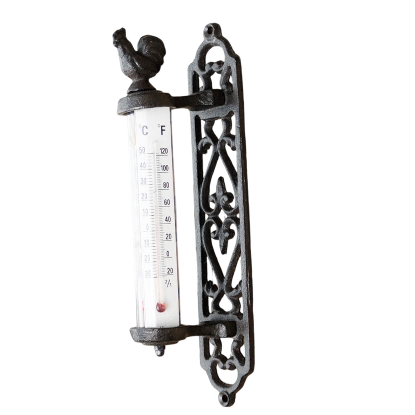 Weatherproof Iron Temperature Meter Vintage Home Decors Tool Rust Resistant Thermometers for Both Interior Exterior Space