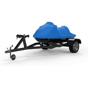 Weatherproof Jet Ski Cover For SEA DOO GTi 2001-2005 - BLUE - Highest Level Fabric Quality - All Weather - Trailerable - Protects from Rain, Sun, UV Rays,& More! Includes Trailer Straps & Storage Bag