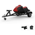 thumbnail image 1 of Weatherproof Jet Ski Covers for PJS Sea Jet 900 1996-1996 - RED/Black Color - All Weather - Trailerable - Protects from Rain, Sun, UV Rays, and More! Includes Trailer Straps and Storage Bag, 1 of 7