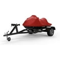 thumbnail image 1 of Weatherproof Jet Ski Covers for Polaris SLX 2001 - RED - Highest Level Fabric Quality - All Weather - Trailerable - Protects from Rain, Sun, UV Rays,& More! Includes Trailer Straps & Storage Bag, 1 of 7