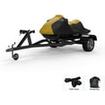 thumbnail image 1 of Weatherproof Jet Ski Covers for SEA DOO GTX Limited 300 2021 - Yellow/Black Color - All Weather - Trailerable - Protects from Rain, Sun, UV Rays, and More! Includes Trailer Straps and Storage Bag, 1 of 7