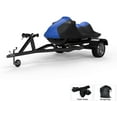 thumbnail image 1 of Weatherproof Jet Ski Covers for SEA DOO Wake 2004-2007 - Blue/Black Color - All Weather - Trailerable - Protects from Rain, Sun, UV Rays, and More! Includes Trailer Straps and Storage Bag, 1 of 7