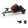 thumbnail image 1 of Weatherproof Jet Ski Covers for SEA DOO Wake 2004-2007 - RED/Black Color - All Weather - Trailerable - Protects from Rain, Sun, UV Rays, and More! Includes Trailer Straps and Storage Bag, 1 of 7