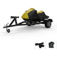 thumbnail image 1 of Weatherproof Jet Ski Covers for SEA DOO Wake Pro 215 2010-2013 - Yellow/Black Color - All Weather - Trailerable - Protects from Rain, Sun, UV Rays, and More! Includes Trailer Straps and Storage Bag, 1 of 7