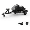 thumbnail image 1 of Weatherproof Jet Ski Covers for Yamaha Wave Runner FX Cruiser SHO 2008-2011 - Gray/Black Color - All Weather - Trailerable - Protects from Rain, Sun, and More! Includes Trailer Straps and Storage Bag, 1 of 7
