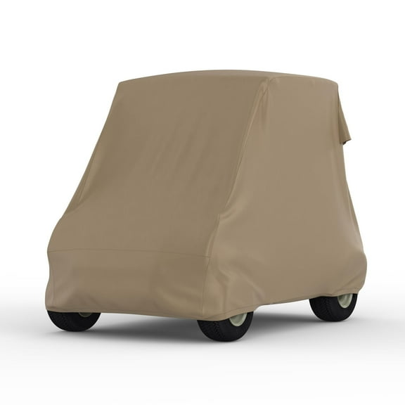 Weatherproof Max Golf Cart Covers Compatible with Club Car 2017 Carryall 300 Turf Electric - Durable Multilayered Fabric High Water Resistance Ideal for Sun Rain High Moisture Climates