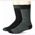 thumbnail image 1 of Weatherproof Men's 2-Pack Ultimate Thermal Crew Socks, Black, Sz: 6-12, 1 of 2