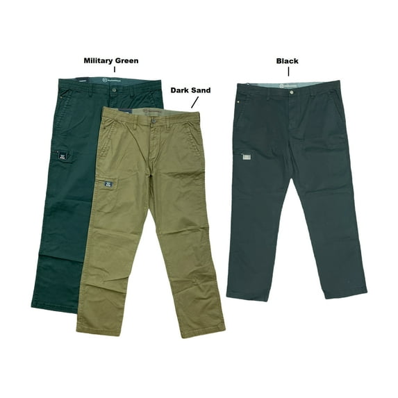 Weatherproof Men's Flex Waist Stretch 5-Pocket Utility Pant (Military Green, 38x30)