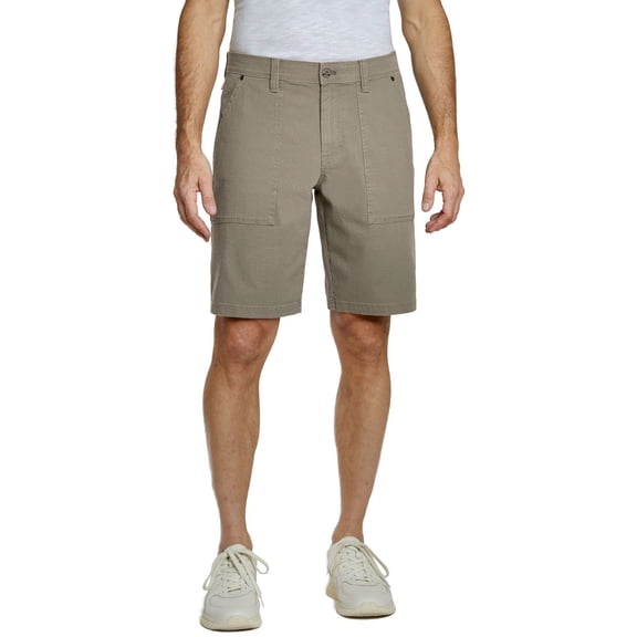 Weatherproof Men's Flex Waistband Utility Trail Ripstop Shorts (Birch, 40)