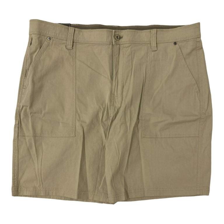 Weatherproof Men s Flex Waistband Utility Trail Ripstop Shorts Birch 44 Walmart