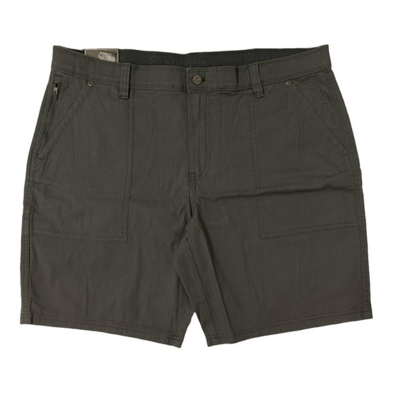 Weatherproof Men's Flex Waistband Utility Trail Ripstop Shorts (Forged Iron, 34)