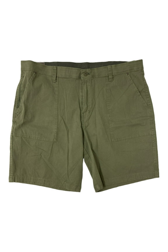 Men's Flex Waistband Utility Trail Ripstop Shorts (Green, 36)