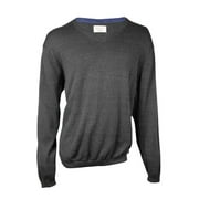 Wetterfester schwarz melierter Herrenpullover mit V-Ausschnitt $ 80 - Bild 8 von 8