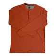 thumbnail image 1 of Weatherproof Men's Long Sleeve 4-Button Brushed Henley Tee (Apricot Brandy, XL), 1 of 1