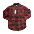 thumbnail image 1 of Weatherproof Men's Long Sleeve Button Up Fleece Lined Shacket (Port Royale, L), 1 of 2