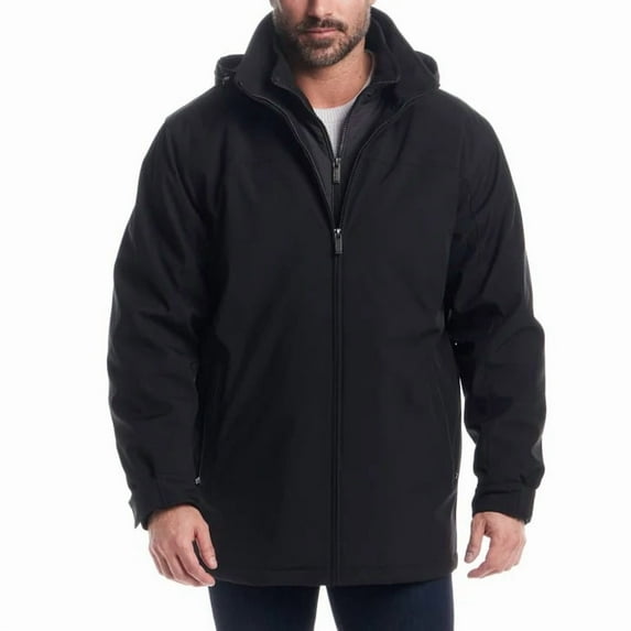 Weatherproof Men's Stretch Ultratech Windproof and Water Resistant Jacket (Black/Medium)