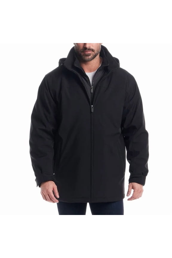 Men's Stretch Ultratech Windproof and Water Resistant Jacket (Black/X-Large)