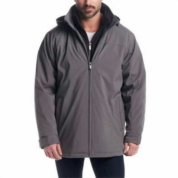 Weatherproof Men's Stretch Ultratech Windproof and Water Resistant Jacket (Gray/X-Large)