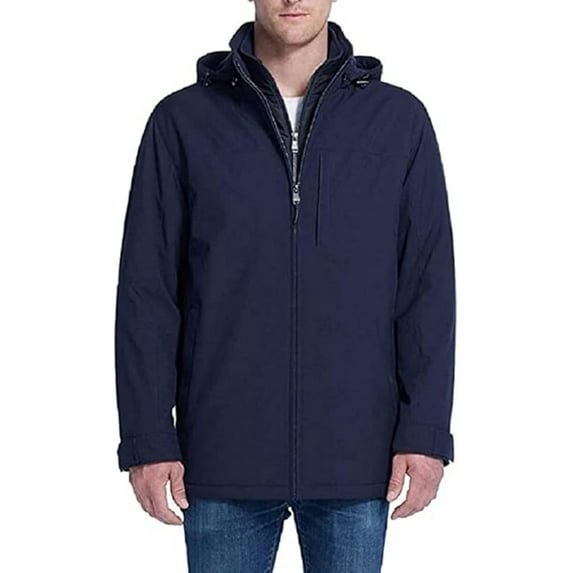 Weatherproof Men's Stretch Tech Double Layer Jacket (Blue, Large)
