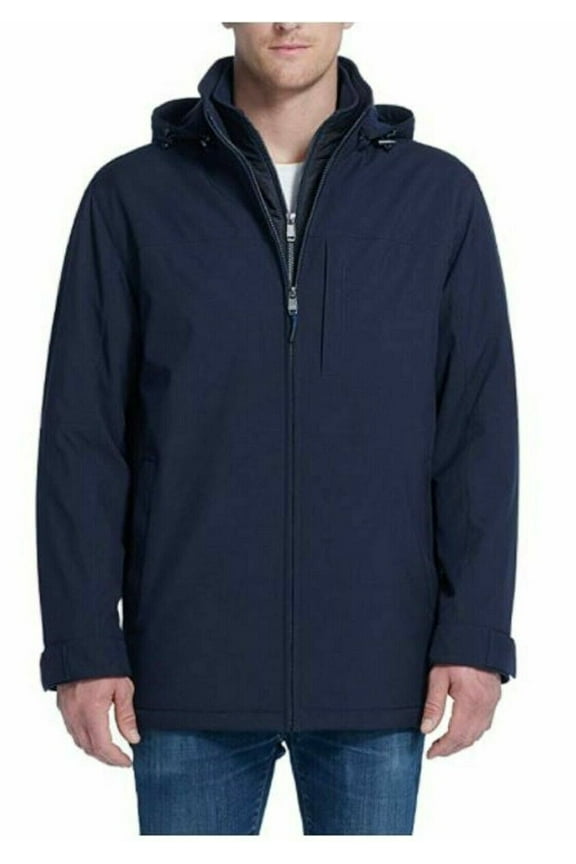 Men's Stretch Tech Double Layer Jacket (Blue, Small)