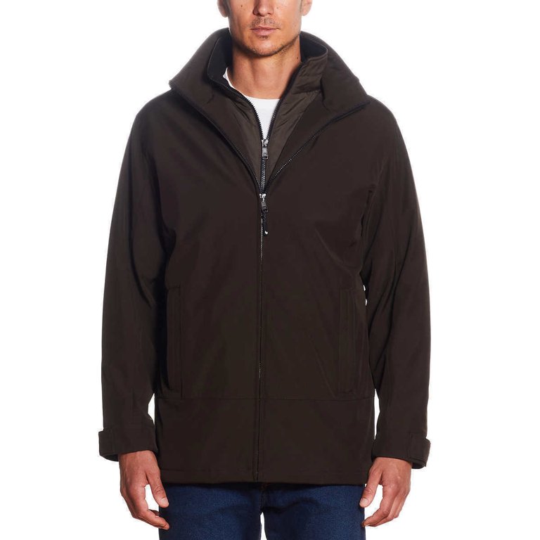 Weatherproof Men's Stretch Tech Jacket, Brown, X-Large