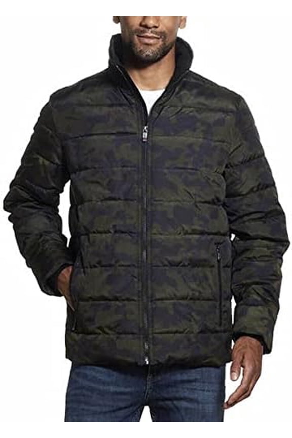 Weatherproof Men's Ultra Luxe Water Resistant Puffer Jacket (Camo Jacket, X-Large)
