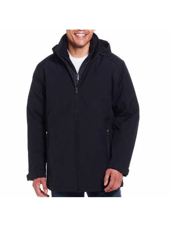Mens Ultra Tech 4-Way Stretch Windproof Waterproof Jacket, Black L
