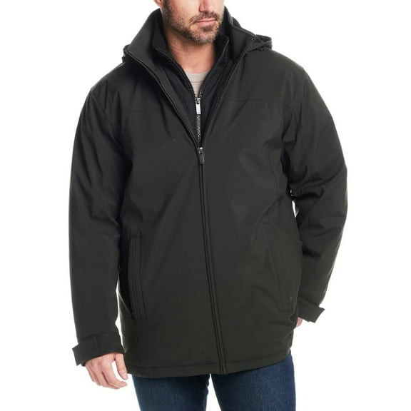 Weatherproof Men's Ultra Tech Men's Jacket Fleece Bib Removable Hood