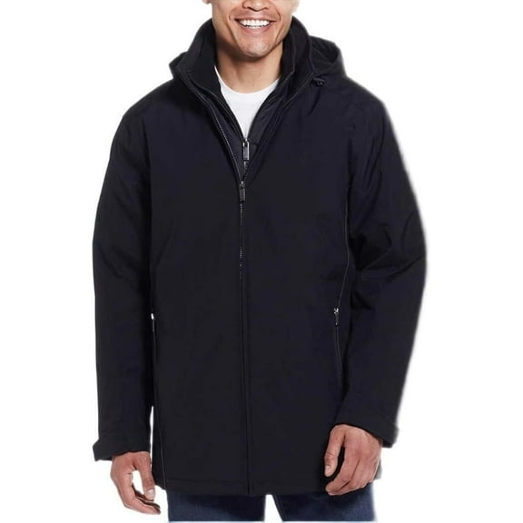 Weatherproof Men's Ultra Tech Men's Jacket Fleece Bib Removable Hood