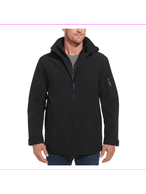 Men's Ultra Tech Stretch Hood Full Zip Jacket S/Black