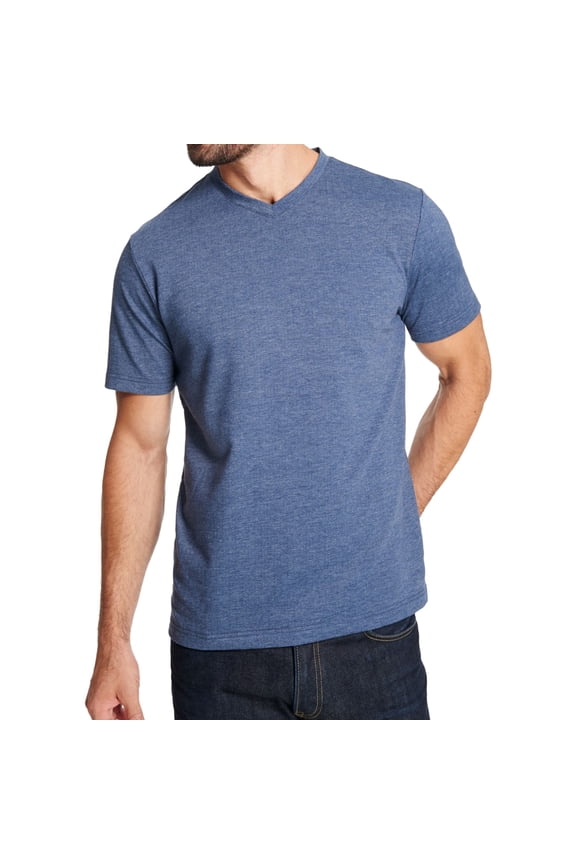 Mens Chevron Basic T-Shirt, Blue, Small