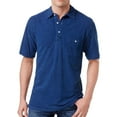 thumbnail image 1 of Weatherproof Mens Cross Point Slub Polo Shirt, Blue, Small, 1 of 2
