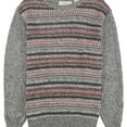 thumbnail image 1 of Weatherproof Mens Fair Isle Stripe Knit Sweater, Grey, X-Large, 1 of 3