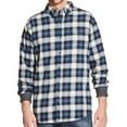 thumbnail image 1 of Weatherproof Mens Flannel Plaid Button Up Shirt, Blue, Small, 1 of 2