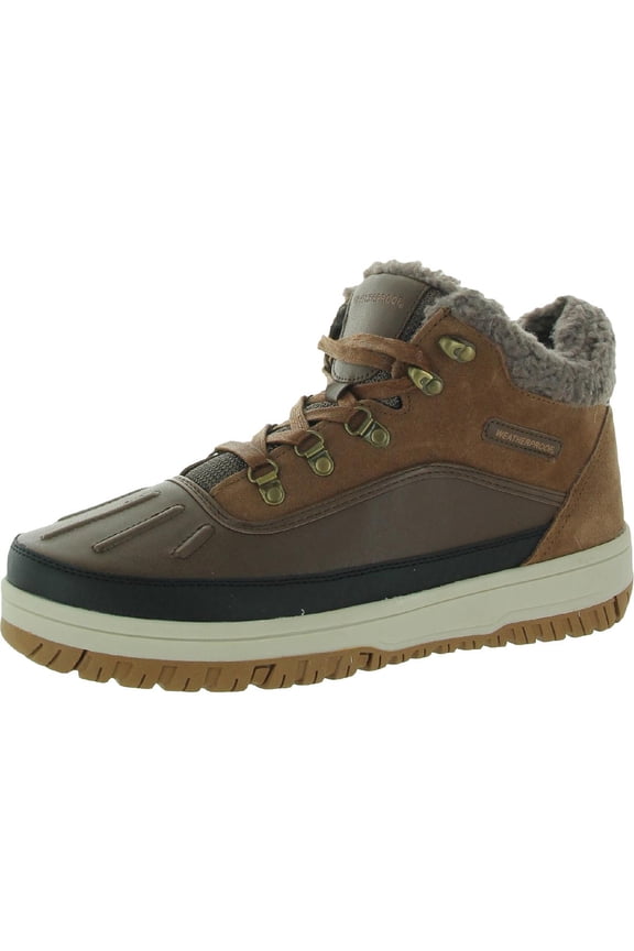 Mens Landon Leather Winter & Snow Boots Brown 12 Medium (D)