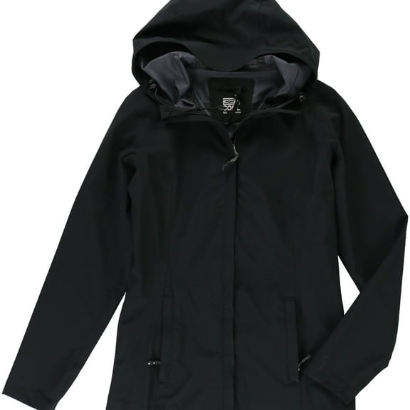 Weatherproof Mens Lightweight Stretch Windbreaker Jacket, Black, X-Small