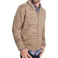 thumbnail image 1 of Weatherproof Mens Marled Cardigan Sweater, Brown, Medium, 1 of 1