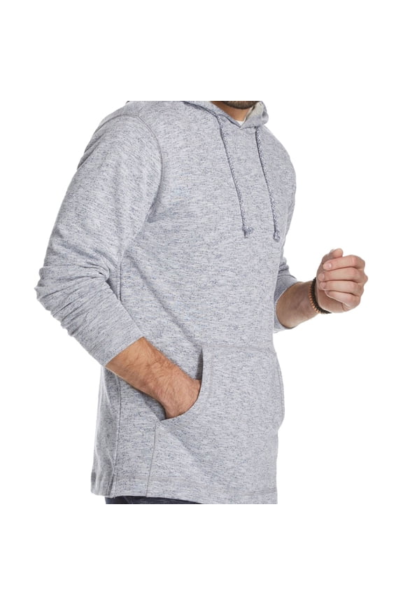 Mens Marled Hoodie Sweatshirt, Blue, Small