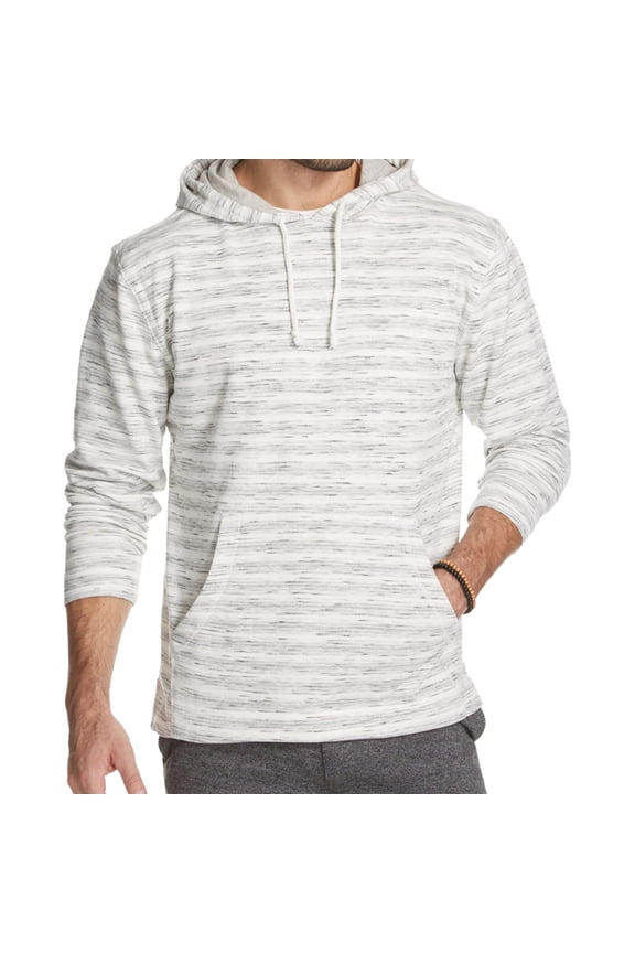 Mens Marled Hoodie Sweatshirt, Grey, XX-Large