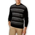 thumbnail image 1 of Weatherproof Mens Marled Striped Pullover Sweater, Black, Medium, 1 of 2