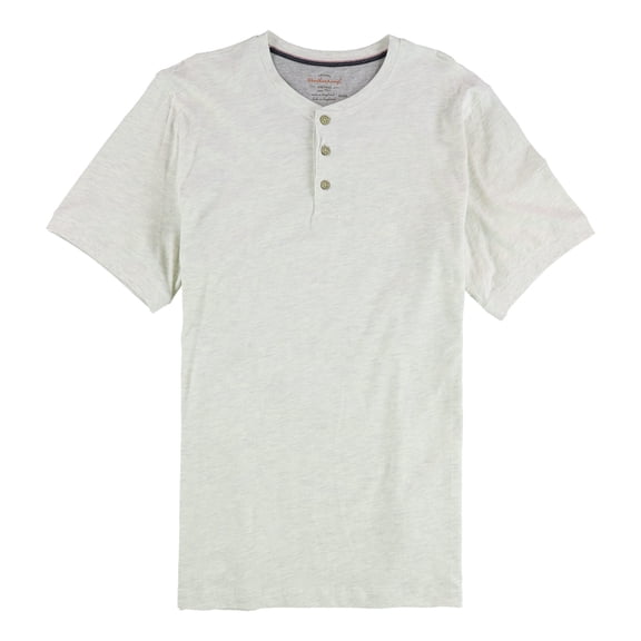 Weatherproof Mens Melange Henley Shirt, Grey, XX-Large